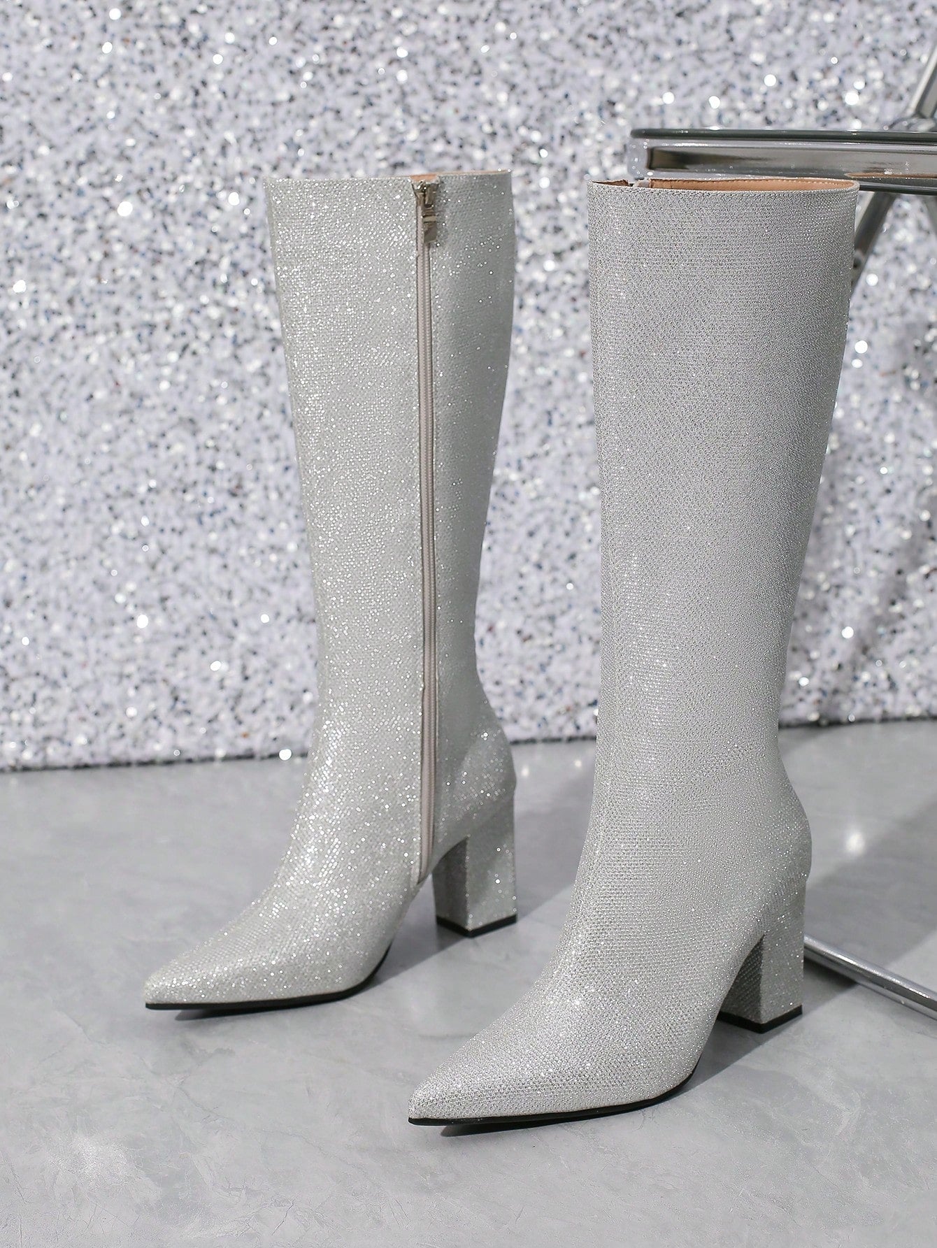 Fashionable Women's Boots-Silver-2